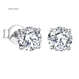 مجوهرات فاخرة الماس قرر VVS 1CT Iced Out Moissanite أقراط 925 Sterling الفضة عالية الجودة صنع العينة الكلاسيكية