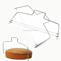 Moldes 1pc Linha de linha dupla Cut Slicer Ajuste Ajuste Ajuste Anterior Bolo de Bolo de Bolo Pão Divisor Acessórios de Cozinha Ferramentas de Ferramentas de Bolo