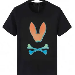 Physcho Bunny Rabbit Brand = T-shirt Modello teschio Top Cotton O-Neck Short Sleeve = Stampa Ghost Rabbit Polo Shirt Summer Tee Luxury Designer Mici maniche 4797