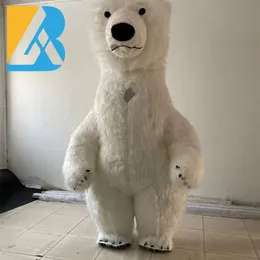 Traje de urso polar inflável da gigante da cidade personalizada para festivais de carnaval