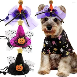 Vestuário para cachorro fofo chapéu de animal de estimação assustador decoração de halloween ajustável para gatos cães criam com acessórios fantasias de animais de estimação