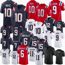 10 Drake Maye Matthew Judon Football Jersey Christian Gonzalez Tom Brady Bailey Zappe Ezekiel Elliott Mike Gesicki Rhamondrre Stevenson Juju Smith-Schuster