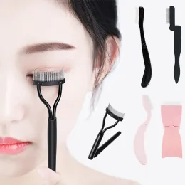 Ögonfransar ögonfransskönhet Collapsible Separator Portable Eyelash Brush Comb Mascara Curl Eye Lash rostfritt stål Eyelash Combing Tools