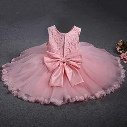 Sukienki dziewczynki 12 ma dziewczynka 1st urodziny sukienka chrzestna 2024 Letnia moda koronkowa impreza Tiul Flower Princess Wedding Sukienka dla dziewczynki sukienka