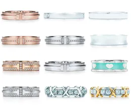 sterling Silver Plain Ring Diamond Double T السيدات المفضلات عيد الميلاد المجوهرات الصين Wholesale2099844