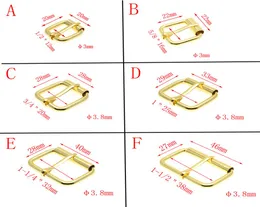 Filo in metallo dorato 50pcslot formato fibbie a cinghia a rulli singoli per cinghia a mano anello rettangolo rettangolare in pelle riparazione artigianale fai da te d4133389