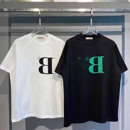 Modedesigner T übergroße Level Herrenschriften gedruckter Hals und Frauen mit hoher Rundschläfe Kurzklassische T-Shirt-Marke Shi Idww