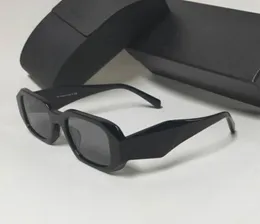 Top Fashion Luxus Sonnenbrille Frau PR17WS Blackgray Symbole Rechteckige Sonnenbrille Frauen Square Rahmen Gläsern Stil Antiultravi5765246