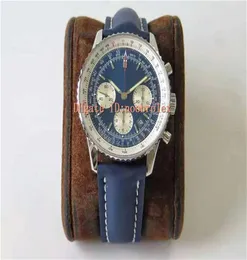 AL Navitimer Chronograph B10 Men Watch ETA 7750 Automatic 28800VPH Blue Dial 316L الصلب الياقوت ثنائي الاتجاه الدوار LEA1821944