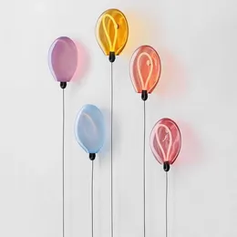 Wall Lamp Modern Colorful Balloon Memory LED Light Sconce Bedroom Bedside Corridor Designer Ceiling Lights Lighting Fixtures