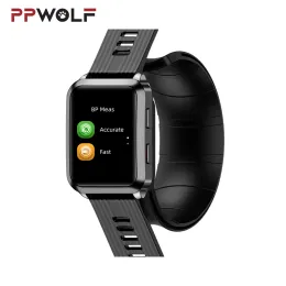 Orologi ppwolf sanitario smart orologio pm60 pompa ad aria accurata per la temperatura corporeo ossigeno a temperatura cardiaca smartwatch