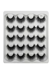 10 pairs dramatic faux mink eyelashes messy fluffy false eyelash extension natural long 3d lashes book cilios1212210