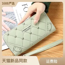 New Long Fashion Single Zipper Large Capacity Zero Wallet Mobile Women's Bag leather wallets purse european purses for women