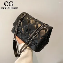 أكياس الكتف CVVO GLMC التطريز الخيط الصغير بو الجلود Crossbody 2024 حقائب اليد تتجه الفاخرة للسيدات