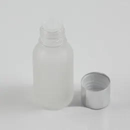 収納ボトル空の化粧品ボトル白いプラスチックのネジ蓋付き豪華なフロストグラス15ml卸売