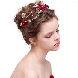 Haarklammern handgefertigtes Blumenstirnband mit Strasssteinen und Clip -Hochzeitszubehör dekoriert