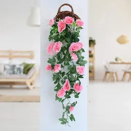 Dekorative Blumen hängen Rosen Bündel Blume Girlande Wisteria Orchideen Wand Künstliche Mini