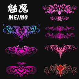 Inks Succubus Tattoo Sticker set for Woman Abdomen Sexy Art Temporary Tattoo Waterproof Pink Totem Fake Tattoo Lasting Tattoo Sticker