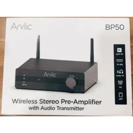 Adapter Arylisk BP50 Bluetooth Stereo APTX HD Audio Preamplifier Mottagare 2.1 Channel Mini Class D Integrerad AMP för hemhögtalare