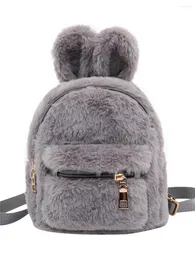 Zaino 2024 per bambini Scuola Hare Plush Fucx Furx Oress BASSE PER RAGAZZE KAWAII AIROLATEN SCHEA MINI BACKPACKS