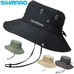 Wide Brim Hats Bucket Fisherman Fishing Hat Summer Mens Outdoor Breathable Sun Protection Mountain Tourism Sunscreen Big Eaf Womens Bicycle Q240427