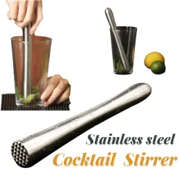 Werkzeuge Cocktail Shaker Stick Muddler Drink Pusher Home Brewing Wein herstellen Barware Stahl Wein Mixing Stick Muddler Drink Rührer