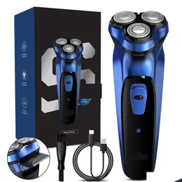 Shaver Men Recarregável Pop-up Electric Pop-up Rotary Razor barba Drop Drop Drip Home Garden Housekeeping Organização Cleanin Otehx