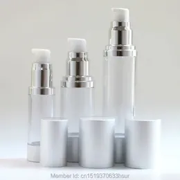 Silber hochwertige nachfüllbare luftlose Pumpenspenderflaschen für Reiselotion 10 Teile/Los-Make-up-Werkzeuge 240416 tragbar