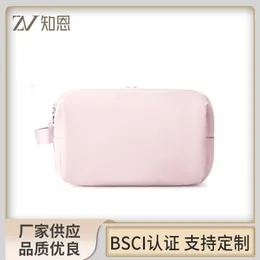 Borsa con cerniera cosmetica in poliestere personalizzato Solido per viaggi per viaggi per viaggi per viaggiatura impermeabile sacca da toeletta da uomo e da donna.