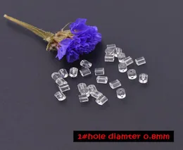 10000pcsbag oder Set 3 mm Ohrringe Rückenstopper Ohrschlägerblock mit DIY -Zubehör White Clear Zylinder -geformtes PLA5912724