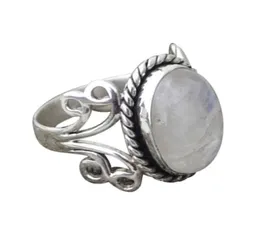 2018 새로운 도착 1pc Boho Jewelry Silver Natural Moonstone Personalized Ring Gift Amazing Mar 209273911