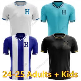 24 25 Honduras National Team Maglie da calcio maschile Carlos Rodriguez Lozano Kiotto Garcia Home White Away Football Jersey 2024 Kit per bambini adulti Kit Jersey 16-XXL