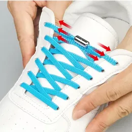 Части обуви 1PAIR Алюминиевый металлический замок без галстука шнурки упругие шнурки для мужчин 23 цвета