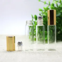 Storage Bottles Glass Bottle In Refillable Rollon With Gold Cap High Quality 5ml Roller Metal Ball For Essential Oils F20241334