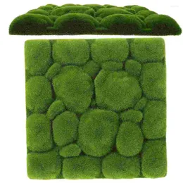 Decorative Flowers 2pcs Simulation Moss Foams Board Green Plants Wall Decoration DIY Background