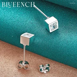 Brincos de garanhão blueench 925 Sterling Silver Zircon Square para mulheres proposition jóias de moda de casamento