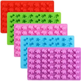 Stampi 48 piccoli dinosauri silicone stampo stampo inserimento di cioccolato candela capovolta gocciolare gocciolamento cucinare cucine da cucina stampo strumento