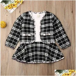 مجموعات الملابس من 1-6 سنوات مصمم مواد عالي الجودة قطعتين من الملابس والمعاطف Beatufil Frasnable Toddler Girl Suits لطيف مضاء