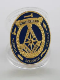 Brotherhood Masons Gold Maçônico Comemorativo Moedas Fé Hope Charity Allseeing Design Olhos Mason Token Coins Collection3604026