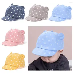 Berets dzieci Sun Toddler Cute Dot Baby Girl Boys Hat With Ear for Spring Pography Props Baseball