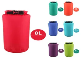 Torby na zewnątrz wodoodporne suche torba Przenośna 8L Torka do przechowywania do pływania kajakiem trekking wędkarski Rafting Swimming Camping Sacks5121761