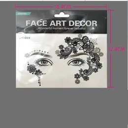 Z6ns tatuering Överföring 8 Halloween Face Stickers Eyebrow Eye Temporary Tattoo Stickers Makeup Face Facial Dress Up Tattoo Stickers Waterproof 240426