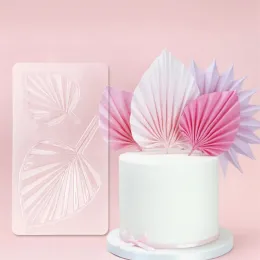 Formar 3D Palm Leaf Pet Mold Cake Dekoration Choklad Royal Cream Mögel Diy Sugarcraft Cake Decorating Tool Kök Bakningstillbehör