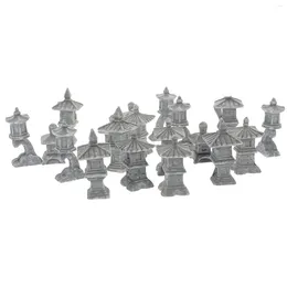 Dekoracje ogrodowe miniaturowe kamienna latarnia pagoda statua wystrój model Dekoracja pawilonu żywica naśladowana ozdoba