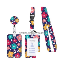 Anelli chiave signore ragazze fr ID Credit Bank Card Hold Students Case Lanyard Visita Visita Cards Badge Identity ER E2R7 DROP DE DHYS8