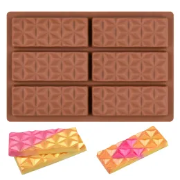 Stampi staccano antiallito strip silicone cioccolato da forno stampo caramelle che producono strumenti da forno a muffa fusione stampo barra a scatto di cioccolato