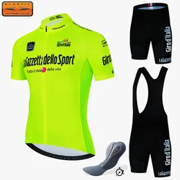 Tour de Italien Ditalia 7 Stunden Pad Fahrradkleidung Radfahren Jersey Set Summer Road Bike Kurzarm Kleidung Sport 240416