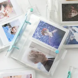 2024 Nya 100 fickor Fotoalbum 3/5 tum Transparent Loose Leaf Binder Photocard Namn ID -korthållare Fall lagring Namn Kortbok Cardfor