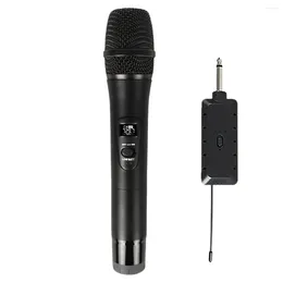Mikrofonlar Kablosuz Mikrofon Şarj Alıcı ile Elde Taşınıyor Karaoke Partisi Konuşması için 3,5 mm Adaptör 200 feet (Siyah)