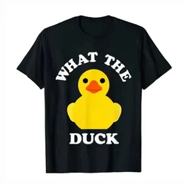 Herr t-shirts söta gummi anka älskare fågel quack anka rolig anka t-shirt herr topp casual bomull j240426